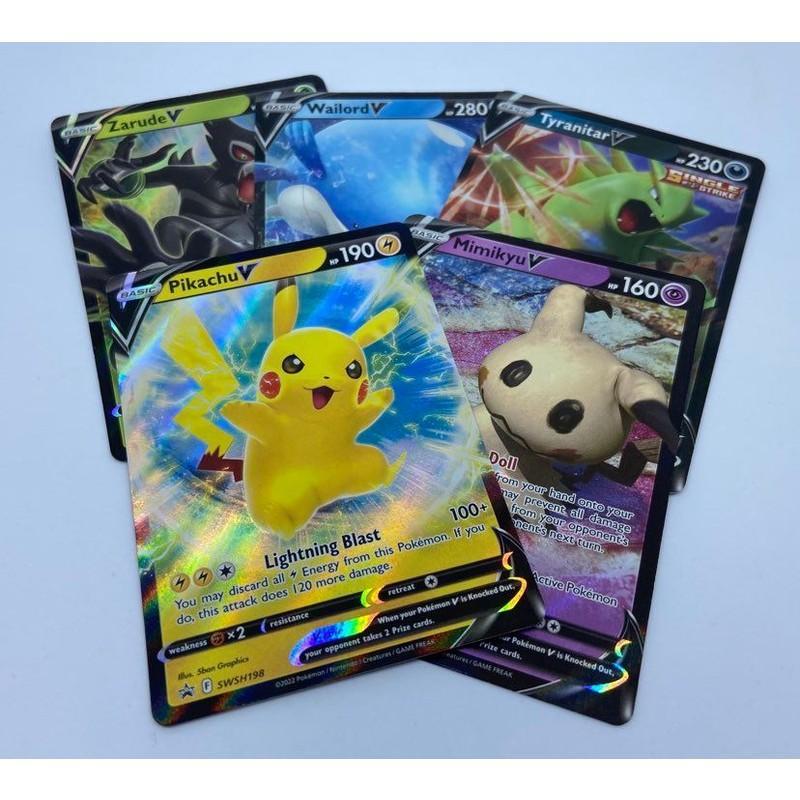 Pokemon TCG - 5 random V cards and 3 mystery cards-Pokebundles Ireland