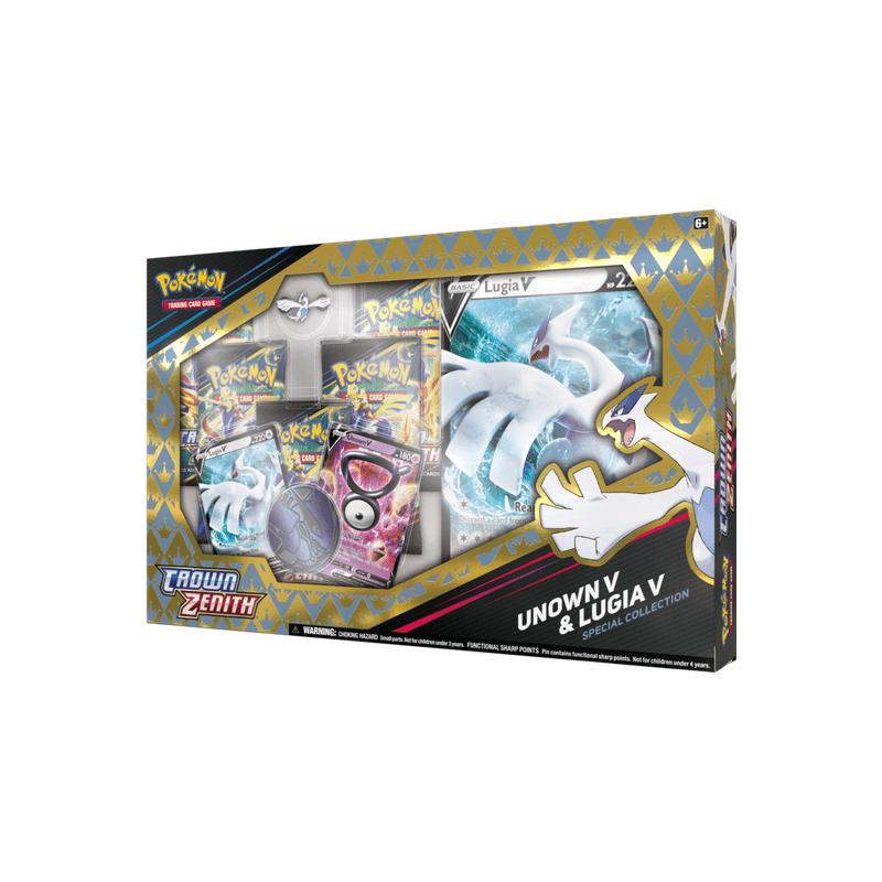 Pokemon Trading Card Game Special Collection Box Crown Zenith – Unown V & Lugia V-Pokebundles Ireland