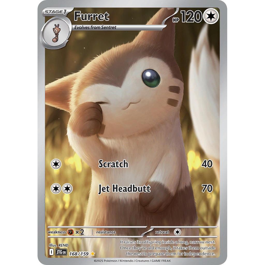 Pokemon TCG Furret 168/196 - Journey Together-Pokebundles Ireland