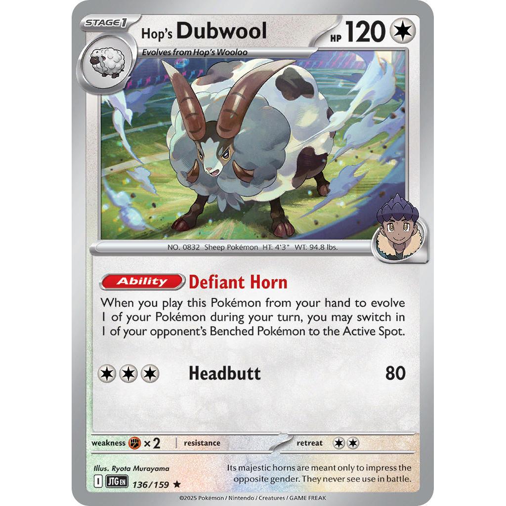 Pokemon TCG Hop's Dubwool 136/159 - Journey Together