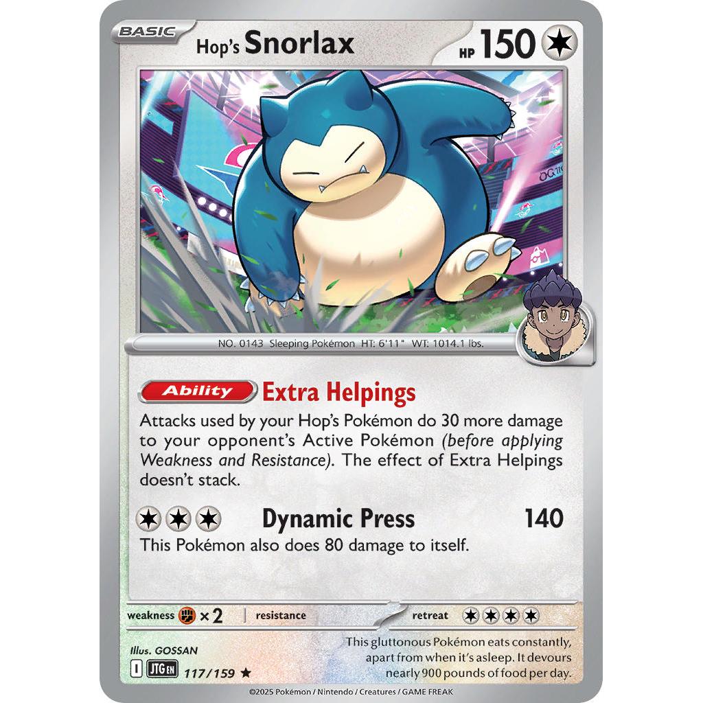 Pokemon TCG Hop's Snorlax 117/159 - Journey Together