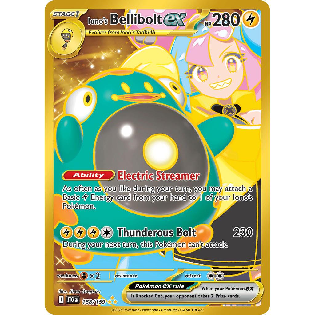 Pokemon TCG Iono's Bellibolt EX 188/159 - Journey Together