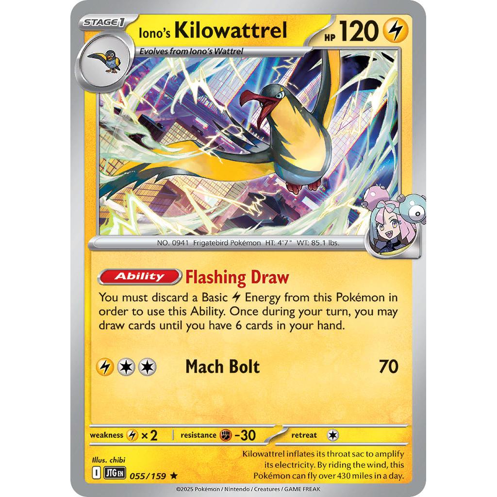 Pokemon TCG Iono's Kilowattrel 055/159 - Journey Together-Pokebundles Ireland