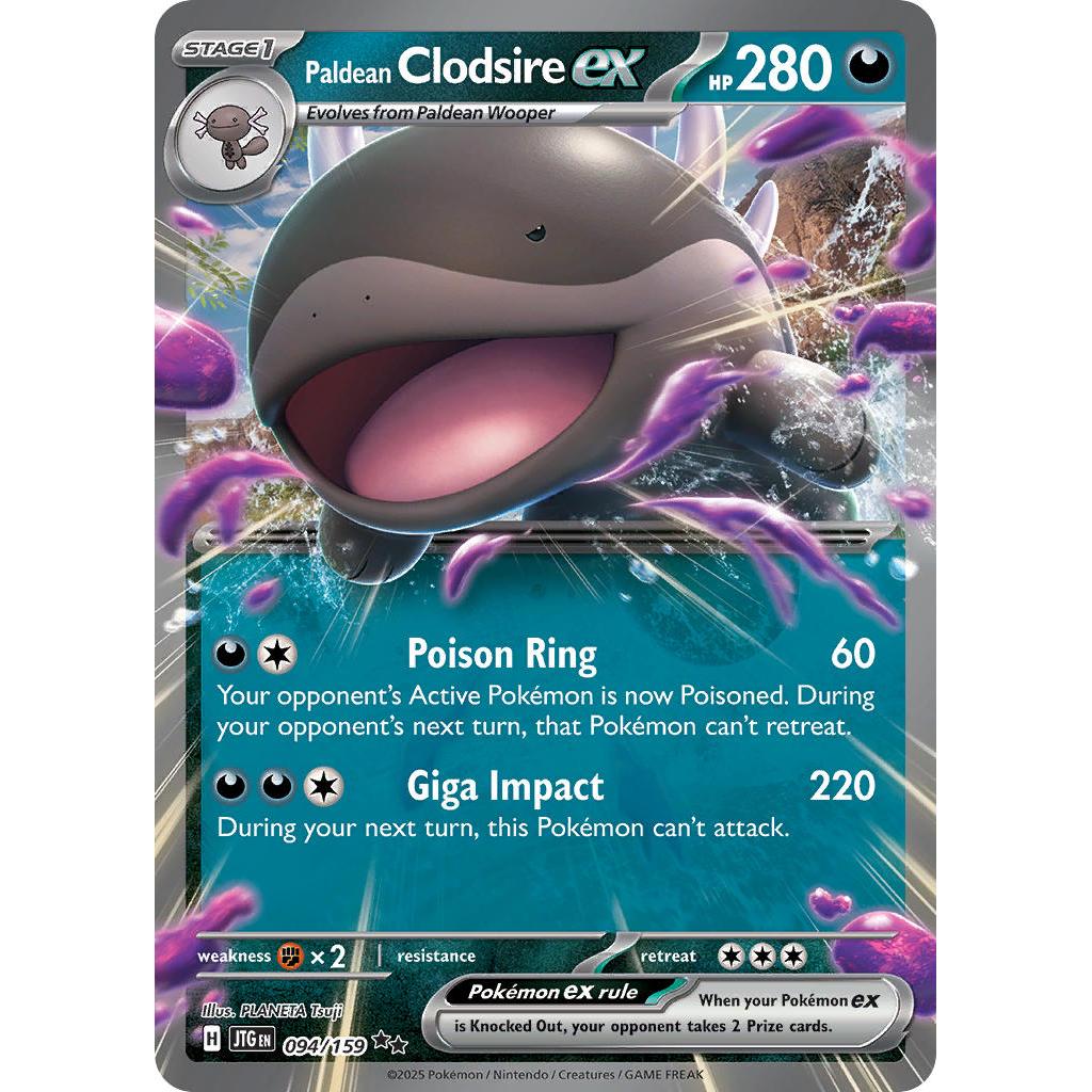 Pokemon TCG Paldean Clodsire EX 094/159 - Journey Together