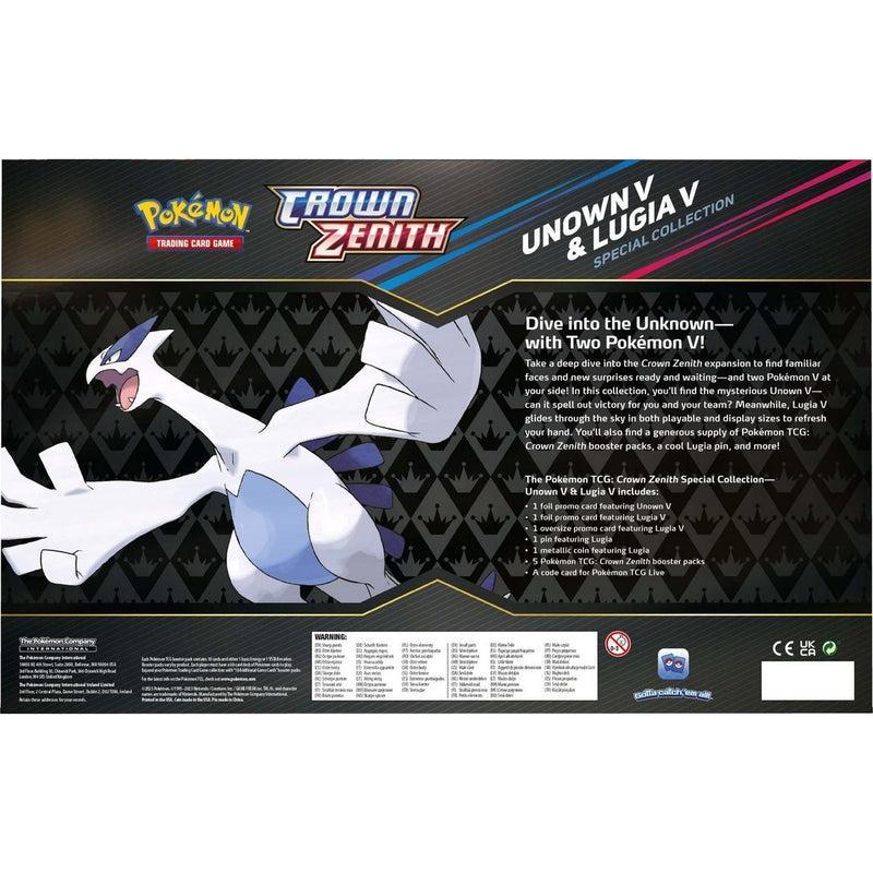 Pokemon Trading Card Game Special Collection Box Crown Zenith – Unown V & Lugia V-Pokebundles Ireland
