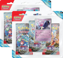 Load image into Gallery viewer, Pokemon Trading Card Game Stellar Crown - 3 Pack Bundle - Pokebundles Ireland
