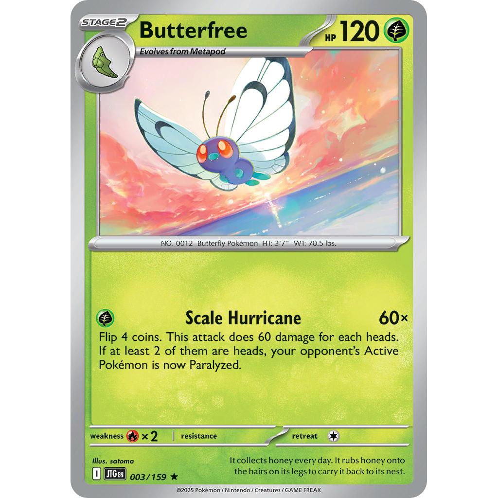 Pokemon TCG Butterfree 003/159 - Journey Together-Pokebundles Ireland